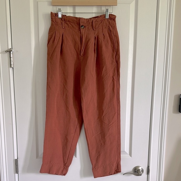 Madewell Rusty Brown Chinos Relaxed Fit High-Waisted - Picture 1 of 9